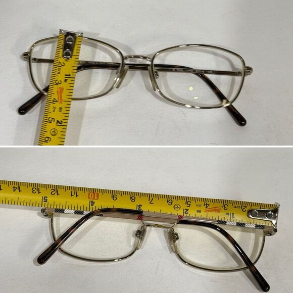 BURBERRY Eyeglasses B 1256 1145 135 Gunmetal Frames w/plaid design temples main image 5